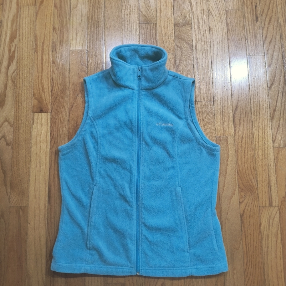 3/$10⭐ Columbia fleece zip vest, Women's medium, light blue